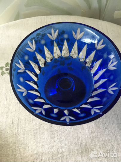 Ваза цветное стекло винтаж