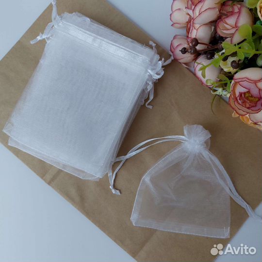 Мешочки из органзы, белые