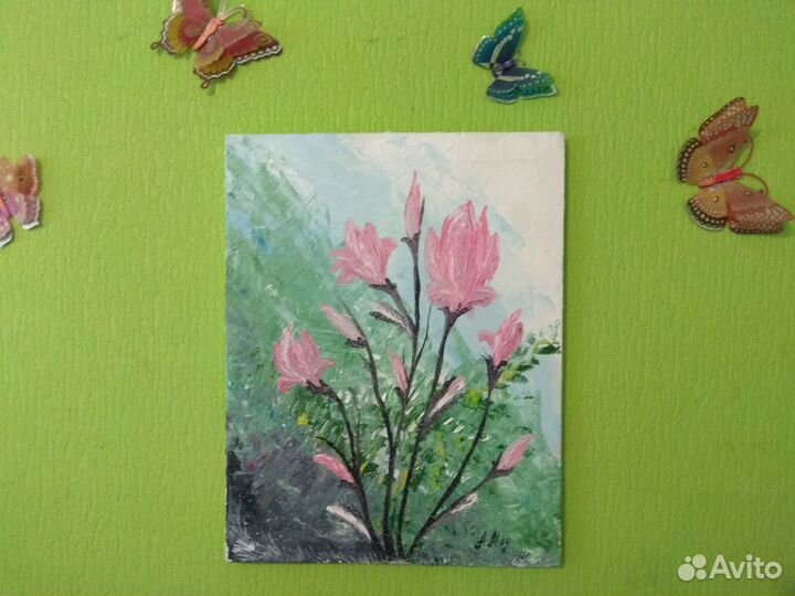 Картина маслом,Нежность магнолии