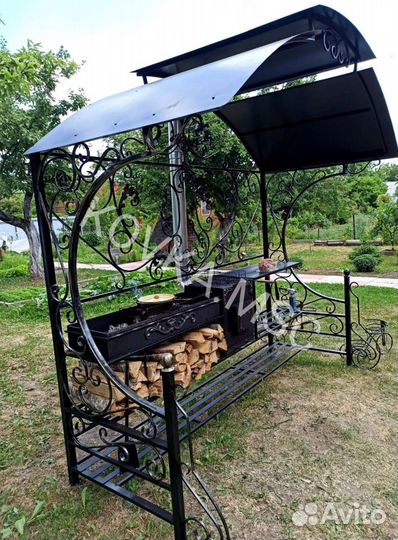 Мангал с крышей