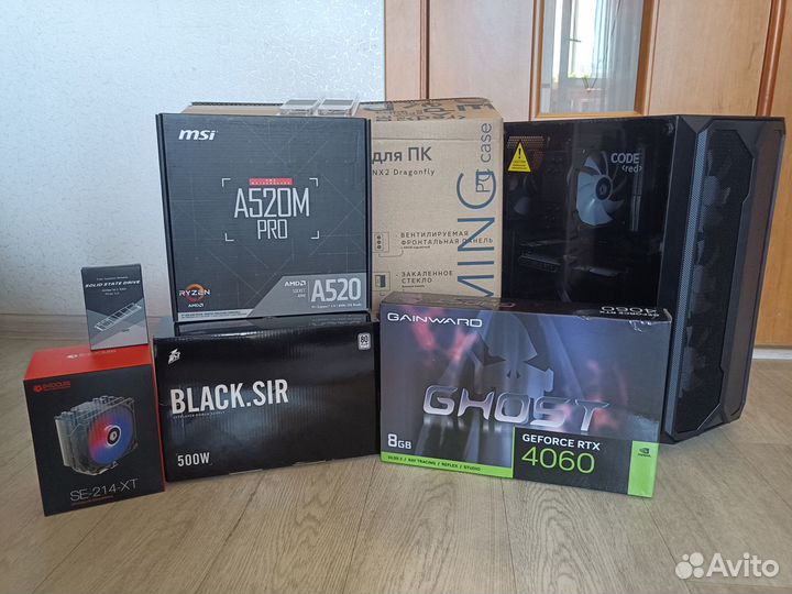 Игровой пк Ryzen 3600X, GeForce RTX 4060, 32Гб озу