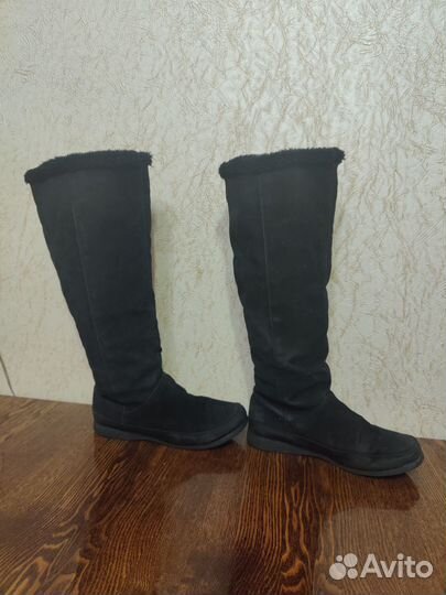 Сапоги женские зимние мех черные 37