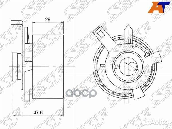 Ролик ремня грм натяжной ford focus/fusion/mazd