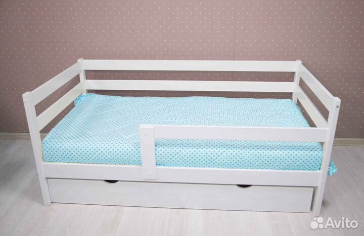 Кроватка из массива Софа Выкатная от 2х лет с доп