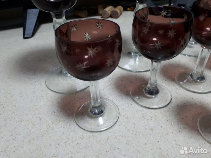 Рюмки и бокалы двухслойное марганцевое стекло