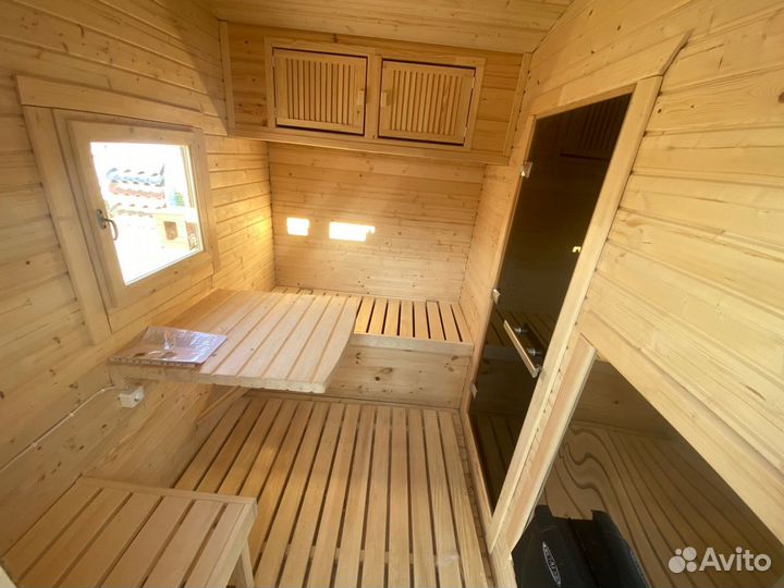 Баня бочка Квадро под ключ