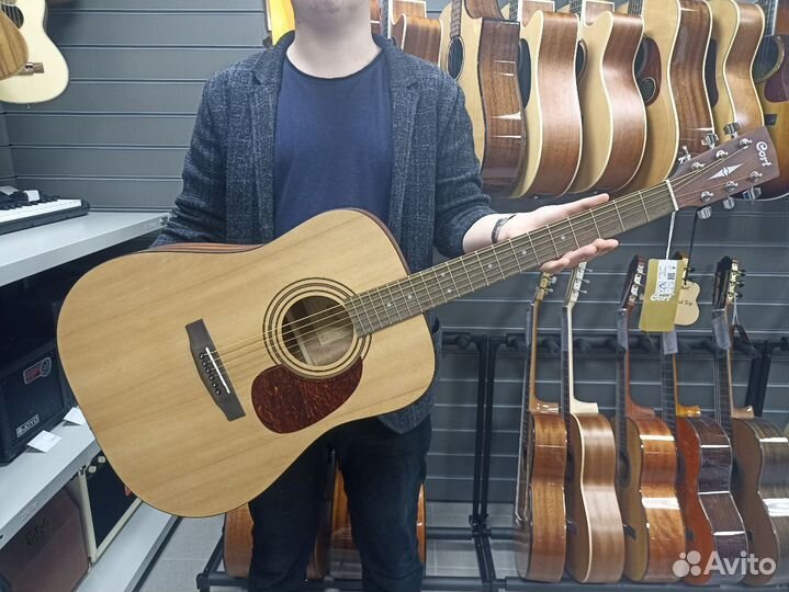 Cort Earth60OP Акустическая гитара, натуральный бу