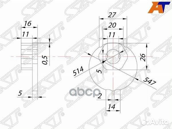 Гайка эксцентрика нижнего рычага toyota FJ