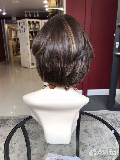 Парик на шёлке из натуральных волос