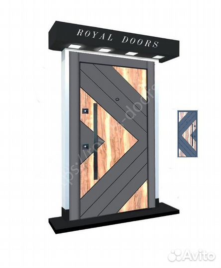 Дизайнерская стальная входная дверь