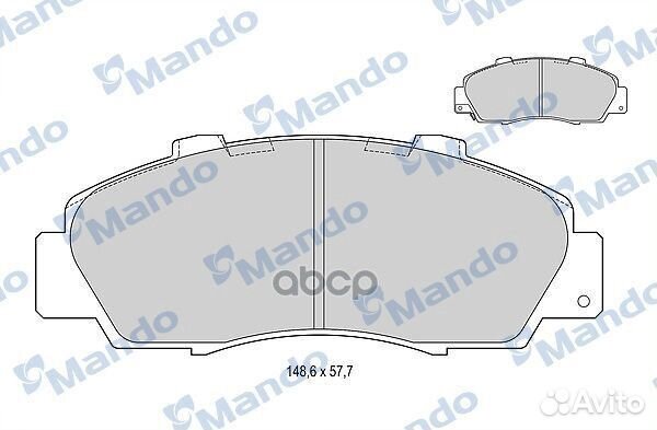 Колодки тормозные дисковые перед MBF015535 Mando