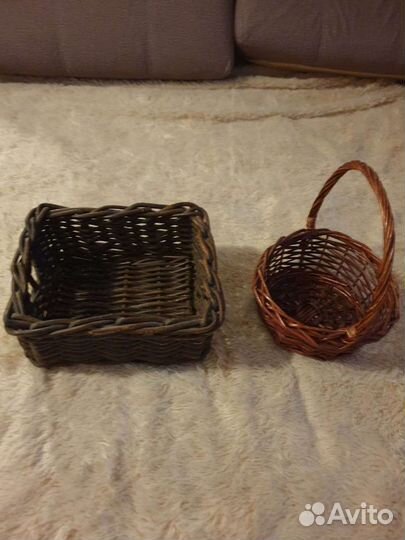 Плетеная корзина круглая 23см