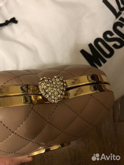 Клатч Love Moschino бежевый