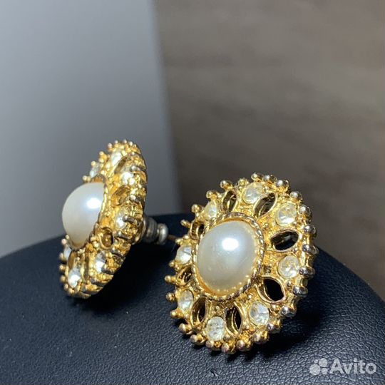 Винтажные Серьги Советская Бижутерия Серёжки СССР