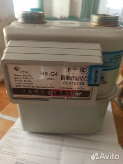 Счетчик газовый BK-G4 б/у