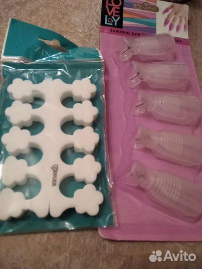 Зажимы для гель лака и раздели для пальцев