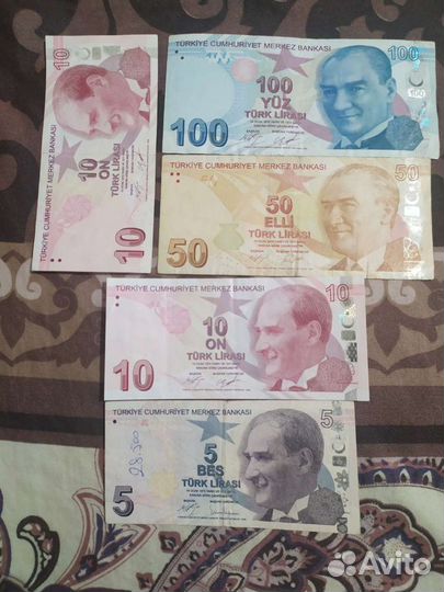 Купюры Монеты Турция
