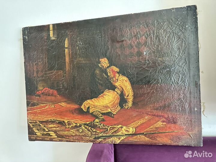 Картина маслом на холсте старинная