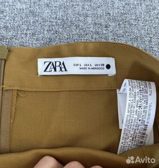 Новый костюм Zara M/L жилет и юбка лён