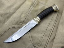 Новый нож Пластун с резной рукоятью 95х18