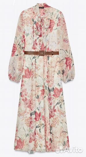 Платье с цветочным принтом zara