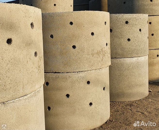 Кольца жби дренажные, стеновые, крышки 0,7-2,0м