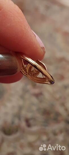 Кольцо жёлтое золото, 18,5 размер