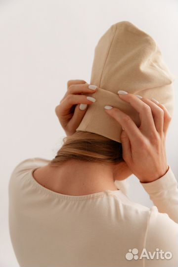 Шапка бини хлопковая