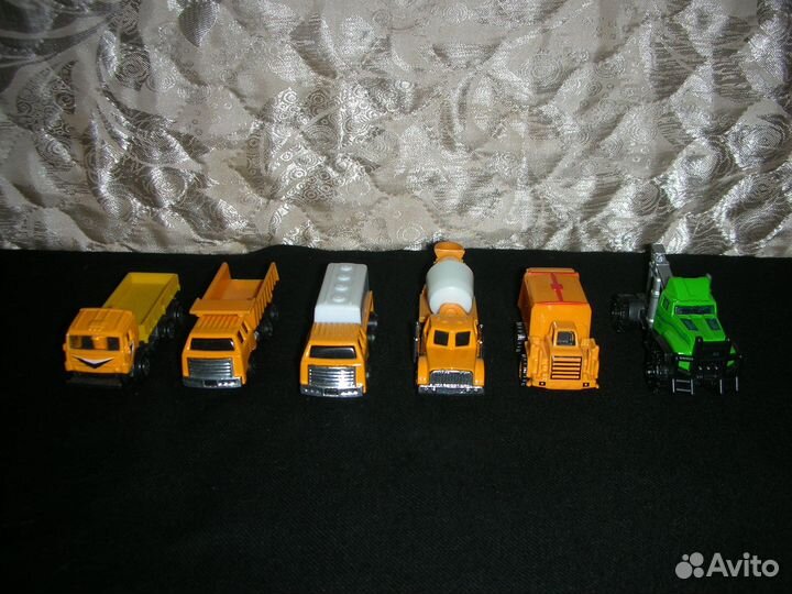 Машинки грузовики, металл, 6 шт