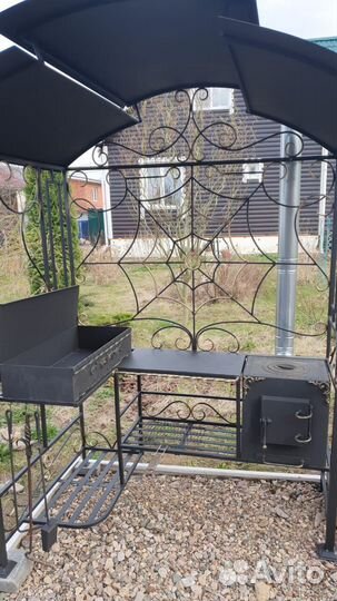 Мангал с печью