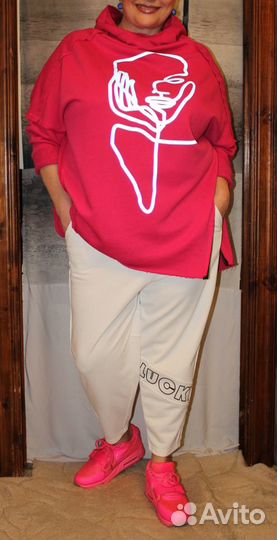 Бомбическая туника-худи-толстовка р.48-60