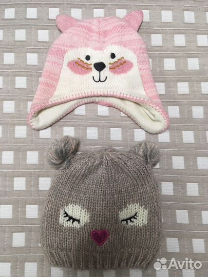 Шапки демисезонные на девочку