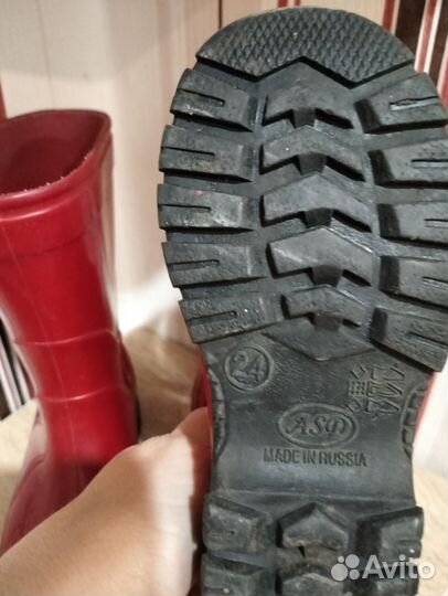 Резиновые сапоги для девочки 24