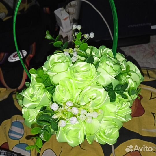 Букет из атласных лент