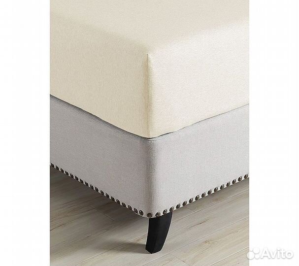 Простынь GoodNight Трикотаж 180х200х20 Бежевый на