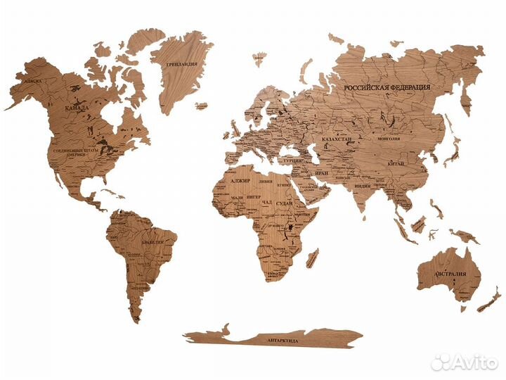 Деревянные карты мира в Чебоксары