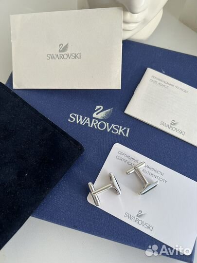 Запонки swarovski новые