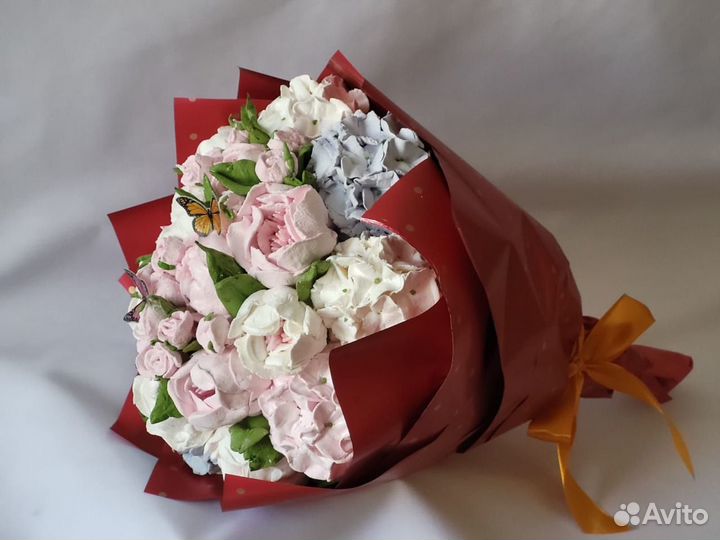 Букет из зефира /съедобный букет/сладкие цветы