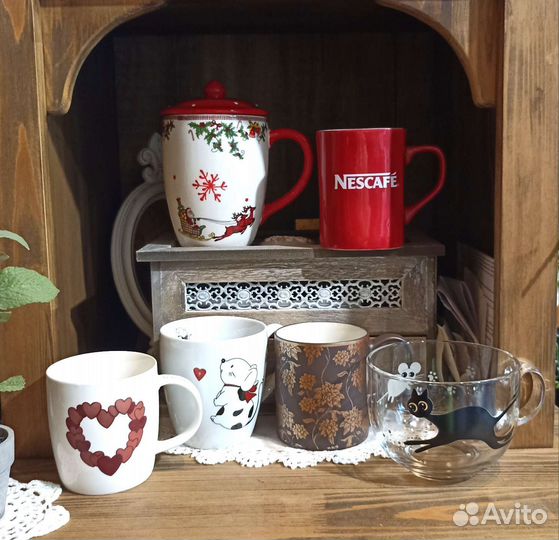 Кружка, кружки, бульонница, люминарк, Nescafe