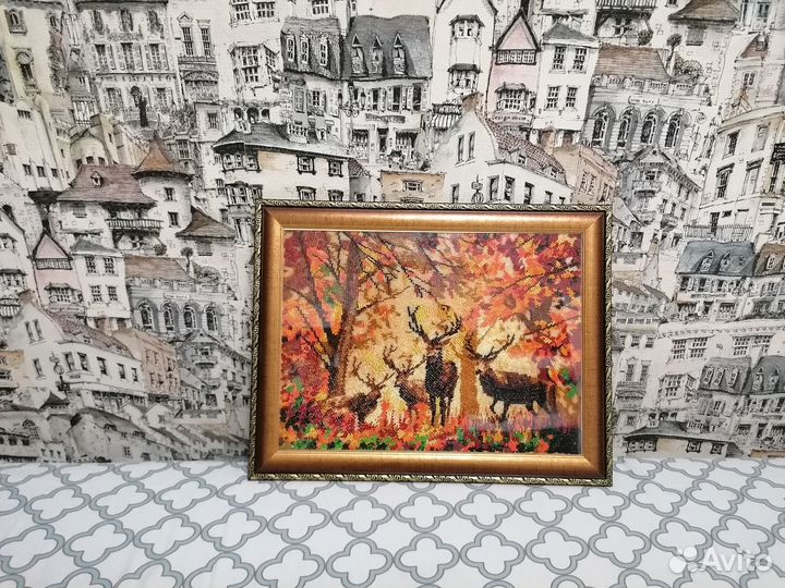 Картина из бисера ручной работы