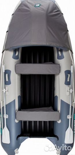 Надувная лодка gladiator E350PRO светло/темносерая