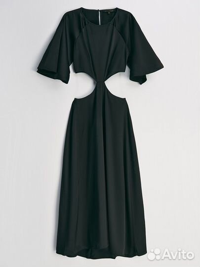 Атластное платье миди с вырезами love republic