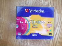 Болванки DVD+RW Verbatim 5 шт