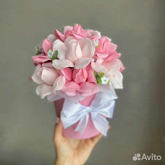 Букет из мыльных цветов, мыльные розы