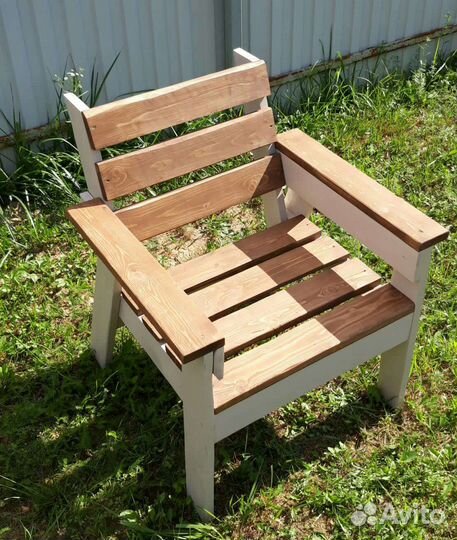 Кресло садовое из натурального дерева