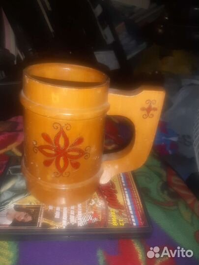 Пивная деревянная кружка