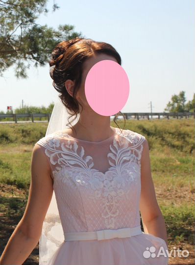 Свадебное платье 42 44 бу