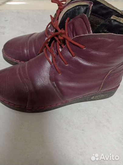 Кожаные ботинки 39 размер