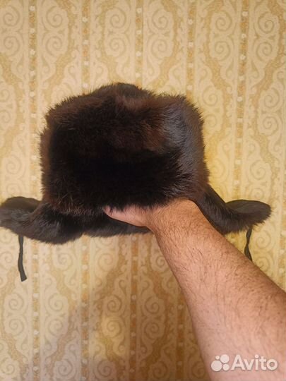 Шапка ушанка мужская из кролика