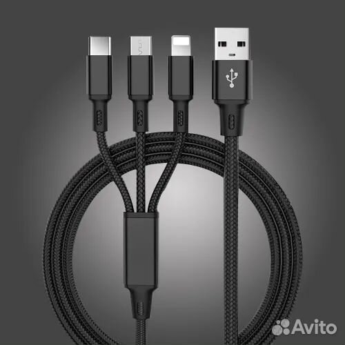 Кабель зарядки USB - type c/micro USB/lighting